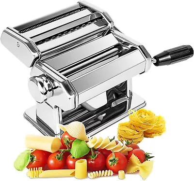 Pasta Maker Machine 2-in-1 Stainless Steel Noodles Maker 6 Adjustable Thickness • $22.99