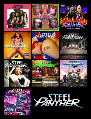 STEEL PANTHER Album Discography Magnet (4.5  X 3.5 ) On The Prowl Heavy Metal • $5.99
