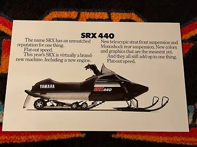 🏁 ‘81 YAMAHA SRX 440 Snowmobile Poster Vintage Sled ((Flat-Out-Speed 440)) • $21.88