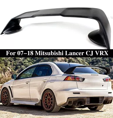 EVO X Style Trunk Spoiler Matte Black For 07-18 Mitsubishi Lancer CJ VRX • $236.89