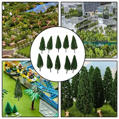 10 X 11cm Model Pine Trees Green For O G Scale Railway Scenery Layout Gift • $10.55