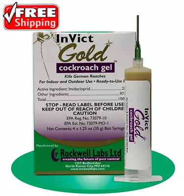 InVict Gold Cockroach Gel/Cockroach Killer (Powerful) • £42