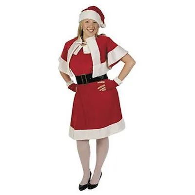 Santa Helper Mrs Claus Dress Costume Adult Plus 16-20 Womens Holiday Christmas • $26.99