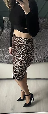 Leopard Printed Pencil Skirt Size 10 • £23.50