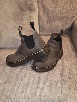 Mens Dr. Martens Hardie Gray/tan Men's Boot Size 7 Slip On • $49.99