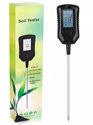 Soil Tester 4-in-1 Soil Moisture Meter/pH Meter/Thermometer Meter/Sunlight Inte • $9.99