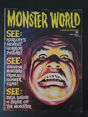 Monster World Magazine #5 October 1965 Warren Boris Karloff! Bela Lugosi! • $14.99