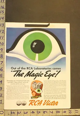 1935 Radio Rca Victor Magic Eye Brain Computer Telegraph Music Camden Ad Wx49 • $48.95