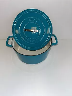 Martha Stewart Enameled Cast Iron 6 Qt. Round Dutch Oven/Casserole - Teal • $80