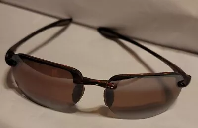 Maui Jim Rimless Sunglasses MJ Sport Sandy Beach Polarized MJ408-10 Brown Japan • $75