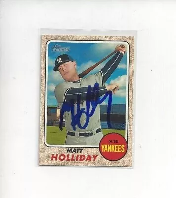 2017 Topps Heritage Matt Holliday Autographed Card In Person TC218 • $73.99