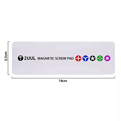 2UUL Magnetic Screw Mini Pad Manage Project Management Repair Mat 140x35x2mm • £3.69