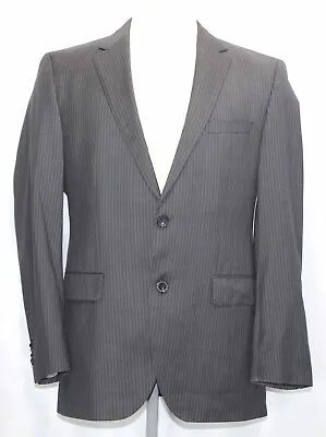 HUGO BOSS Grey Pinstripe Suit Jacket The James3/Sharp5 Woven In Italy! 40R • $44.99
