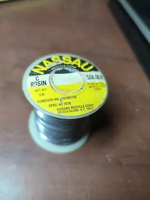 11 Oz. Roll Nassau Spec At 7076 Pure Water White .070 Dia C Rosin Core Solder  • $34.88