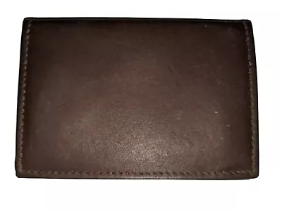 Merona Front Pocket  Leather ID Window Cardcase  Brown  • $21.99