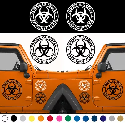 Zombie Outbreak Response Team Decal Set Of 2  Sign Door Fender Car Truck Sticker • $26.95