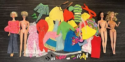 Vintage Barbie 1960 HTF MOD Clothes Lot With Four Dolls (TLC) Stacey And Barbie • $200