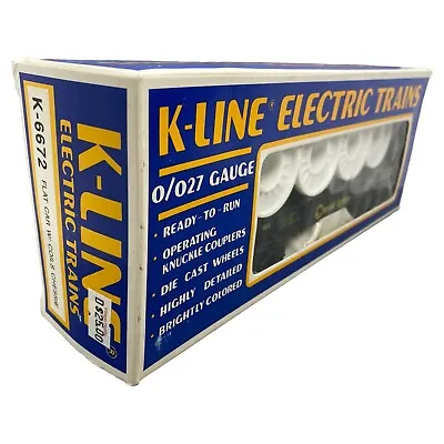 K-line / Lionel 0/027 1994 K-6672 Chessie System Flat Car With Coil Load • $24.49