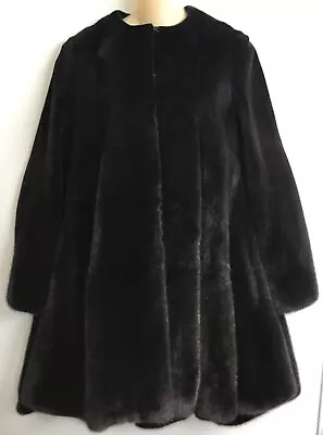 Christian Dior Fur Swing Coat Natural Female Sheared Ranch Mink Size 4 • $6500