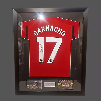 Alejandro Garnacho Manchester United Signed 23/24 Football Shirt Framed COA • $366.79