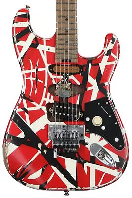 EVH Striped Series Frankenstein Relic - Red/Black/White • $1999.99