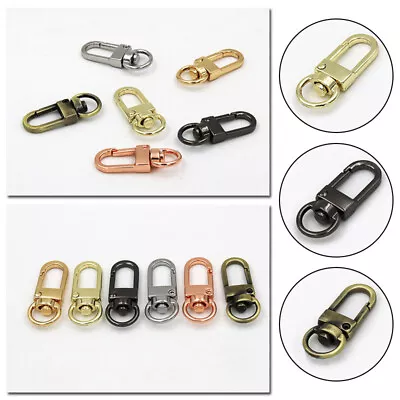 10Pcs Metal Lobster Claw Clasp Swivel Buckles Clips For Bag Key Ring Keychain • £3.59