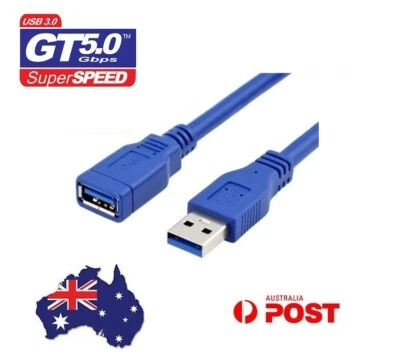 $8.20 • Buy SuperSpeed USB3.0 Male To Female Data Cable 3M 5M Extension Cord For PC Laptop