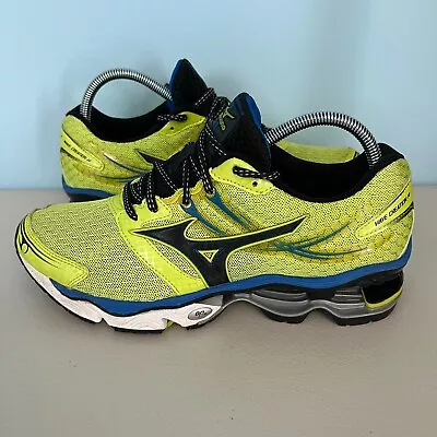 Mizuno Wave Creation 14 Running Shoes Mens 8 Yellow Neon Athletic Gym • $39.87