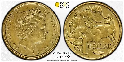 Australia 2000 One 1 Dollar - Ten 10 Cent Mule  Error Coin Pcgs Au Wrap Dmg • $2500