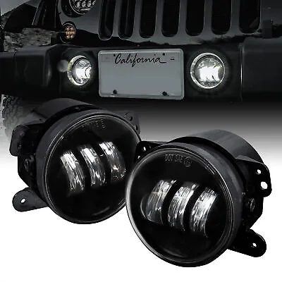 Black 4” OSRAM LED Driving Fog Light Kit For 07-18 Jeep Wrangler JK Unlimited • $49.99