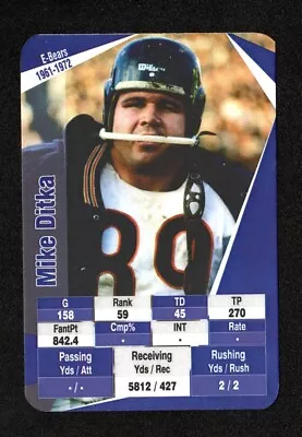 Mike Ditka Chicago Bears 2023 NFL Football Legends Game Card • $3.99