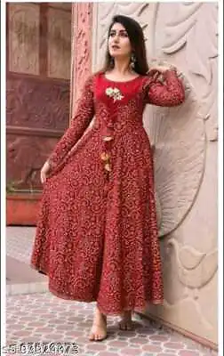 Women Designer Kurta Bollywood Anarkali Long Gown Indian Party Wear Kurti Dress • $20.66