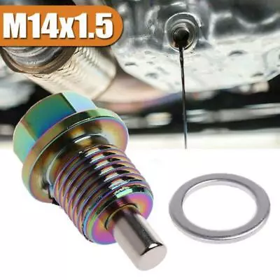 1x Universal M14x1.5 Auto Car Engine Parts Magnetic Oil Drain Plug Screw Nut Kit • $3.52