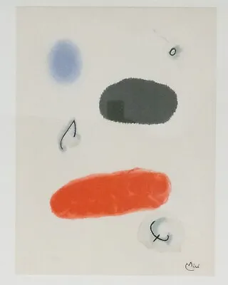 Joan Miro Numbered 48/300 Lithograph ELLYPSES Pulled In Paris By Maccht Framed • $695