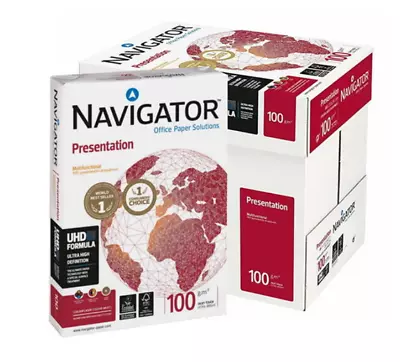 A4 100GSM NAVIGATOR PREMIUM Quality White Copier Printing Paper Home School • £54.99