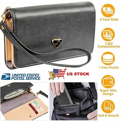 Womens Wallet Case Credit Card Leather Cover For IPhone 4s 5s 5c Galaxy S2 • $8.05