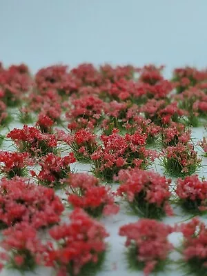 Self Adhesive Static Grass Tufts For Miniature Scenery -Red Wildflowers- 4mm • $12.49