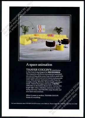 1970 Milo Baughman Modern Sofa Chair Photo Thayer Coggin Vintage Print Ad • $9.99