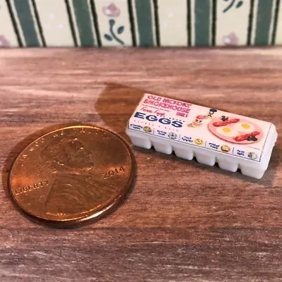 Dollhouse Miniature Food 1:12 Vintage Label Egg Carton NEW • $2.95