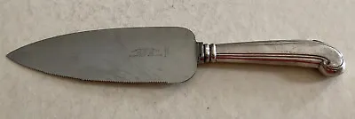 Vintage Sterling Silver Handle Cake Knife Cutter Server 10.25” NO MONOGRAM • $39.99