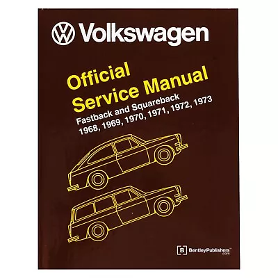 1968-1973 Volkswagen Type 3 Official Service Manual By Bentley Publishers • $84.95