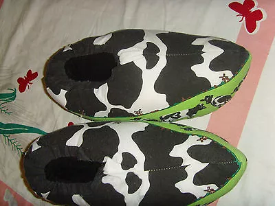 Man Or Woman Adult Med Unisex RARE Cow Vintage House Slippers Dutch Houseklomp • $19.19