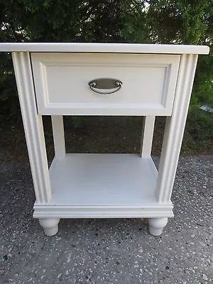 $220 • Buy Tall Cottage Nightstand Bed Table Coastal Shabby Chic Modern White Distressed