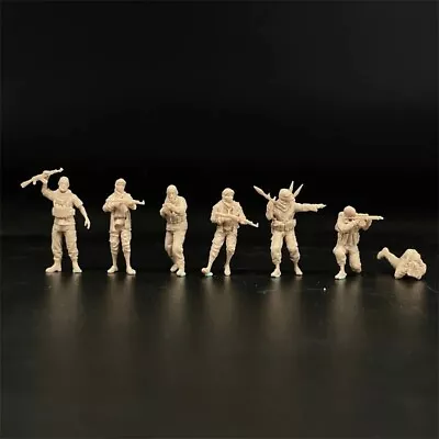 1/72 Scale Resin Model Mercenary 7 Soldier Figures Military Miniature • $14