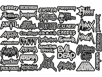 Thrash Metal Full EMBROIDERY Shaped 10pcs/Lot Random Mix Sew-On Patches • $36