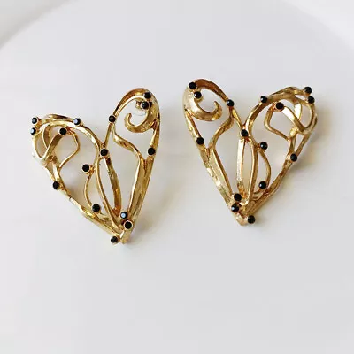 New 65mm Zara Huge Heart Stud Earrings Gift Vintage Women Party Holiday Jewelry • $9.99