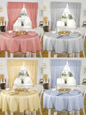 £15.99 • Buy Molly Gingham Check Kitchen Pencil Pleat Curtains