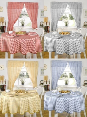 £15.99 • Buy Molly Gingham Check Kitchen Pencil Pleat Curtains