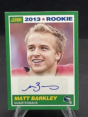 2013 Matt Barkley Panini Score Green Rookie Autograph Rc Auto #404 Sp Hot! • $10