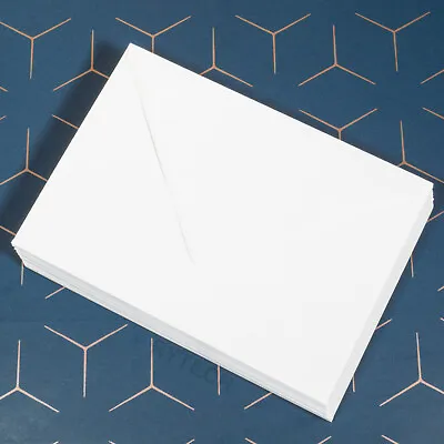 A5 White Greeting Card / Invitation Envelopes 100gsm Diamond Flap 152 X 216mm • £1.99